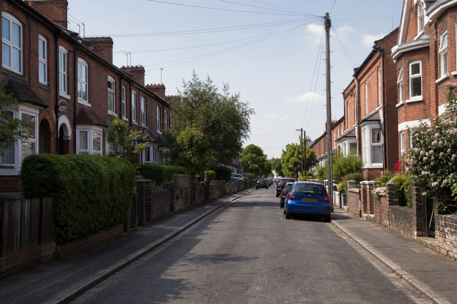 Residential street in blackheath, west midlands